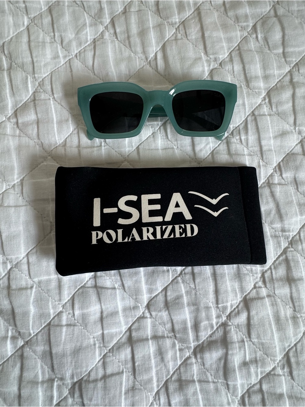 Sea Mint Green Square Polarized Sunglasses